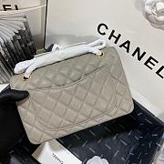 Chanel Flap Bag Grey Caviar Gold 23cm - 2