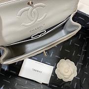 Chanel Flap Bag Grey Caviar Silver 23cm - 5