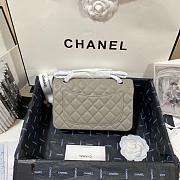 Chanel Flap Bag Grey Caviar Silver 23cm - 3