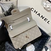 Chanel Flap Bag Grey Caviar Silver 23cm - 2