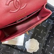 Chanel Flap Bag Red Wine Caviar Gold 23cm - 4