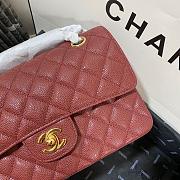 Chanel Flap Bag Red Wine Caviar Gold 23cm - 2