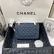 Chanel Flap Bag Navy Blue Caviar Gold 23cm - 5