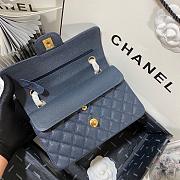 Chanel Flap Bag Navy Blue Caviar Gold 23cm - 2