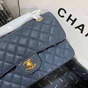 Chanel Flap Bag Navy Blue Caviar Gold 23cm - 3