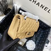 Chanel Flap Bag Beige Lambskin Silver 23cm - 6