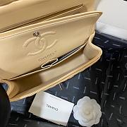 Chanel Flap Bag Beige Lambskin Silver 23cm - 4