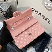 Chanel Flap Bag Light Pink Lambskin Silver 23cm - 5