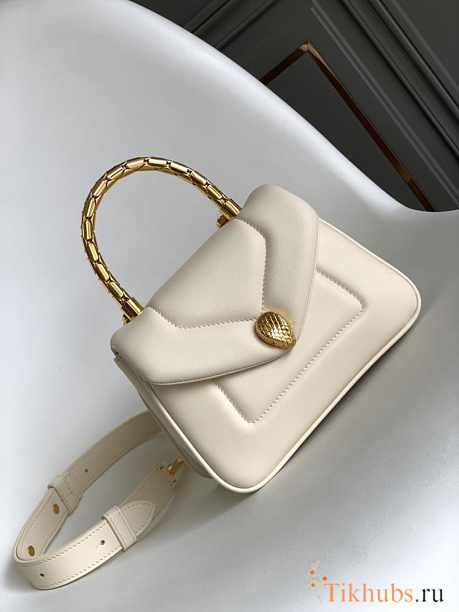 Bvlgari Serpenti Reverse Top Handle White 20x14x10cm - 1