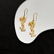 YSL Palm Tree Earrings Gold - 4