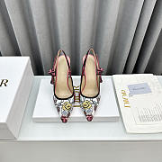 Dior J'adior Slingback Pumps Cotton White Multicolor 10cm - 2