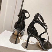 Jimmy Choo Azia 110 Patent Leather Sandals Black - 5