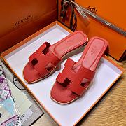 Hermes Oran Red Slides - 2