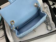 Chanel Small Flap Bag Blue 20cm - 6