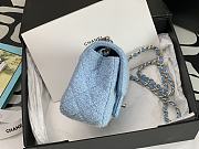 Chanel Small Flap Bag Blue 20cm - 3