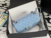 Chanel Small Flap Bag Blue 20cm - 2