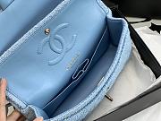 Chanel Medium Flap Bag Blue 25cm - 3