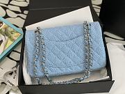 Chanel Medium Flap Bag Blue 25cm - 2