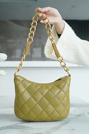 Chanel Hobo Handbag Lambskin Green 19x24x5cm - 2