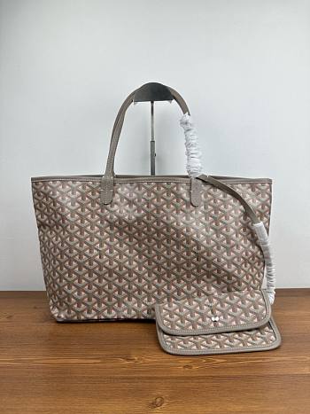 Goyard Saint Louis PM Tote Bag Greige Pink 47x27x16cm