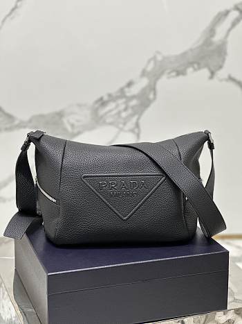 Prada Leather Bag With Shoulder Strap Black 26x23x11cm