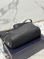 Prada Leather Bag With Shoulder Strap Black 26x23x11cm - 5