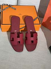 Hermes Oran Rose Magenta Slide - 5