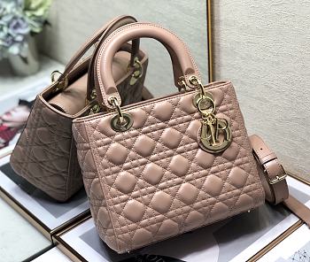 Dior Medium Lady Dior Rose Pink Gold 24cm