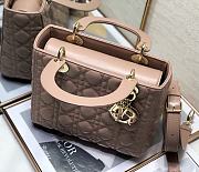 Dior Medium Lady Dior Rose Pink Gold 24cm - 5