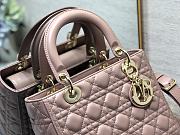 Dior Medium Lady Dior Rose Pink Gold 24cm - 4