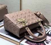 Dior Medium Lady Dior Rose Pink Gold 24cm - 3