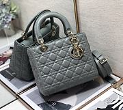 Dior Medium Lady Grey Gold 24cm - 1