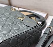 Dior Medium Lady Grey Gold 24cm - 5