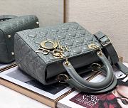 Dior Medium Lady Grey Gold 24cm - 3