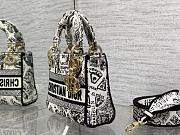 Dior Mini Lady D-lite White and Black Plan de Paris 17x7x15cm - 5