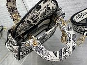 Dior Mini Lady D-lite White and Black Plan de Paris 17x7x15cm - 4