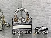 Dior Mini Lady D-lite White and Black Plan de Paris 17x7x15cm - 3