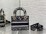 Dior Mini Lady D-lite Black White Plan de Paris 17x7x15cm - 2