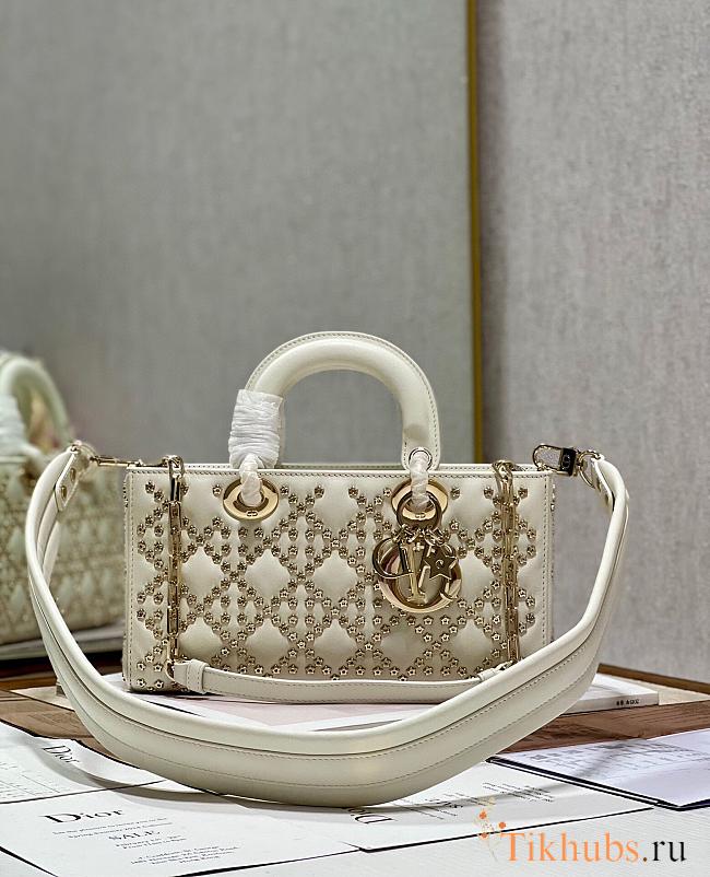 Dior Medium Lady D-joy Lucky Star White 26x6x14cm - 1