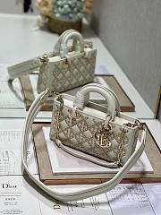 Dior Medium Lady D-joy Lucky Star White 26x6x14cm - 4