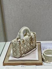 Dior Medium Lady D-joy Lucky Star White 26x6x14cm - 3