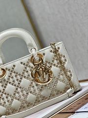 Dior Medium Lady D-joy Lucky Star White 26x6x14cm - 2