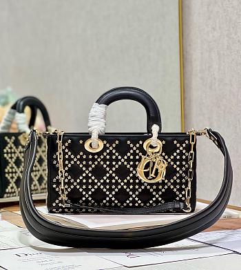 Dior Medium Lady D-joy Lucky Star Black 26x6x14cm