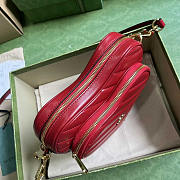 Gucci Interlocking G Mini Heart Shoulder Bag Red 20x17.5x6.5cm - 2