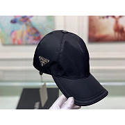 Prada Re-nylon Baseball Cap Black - 1