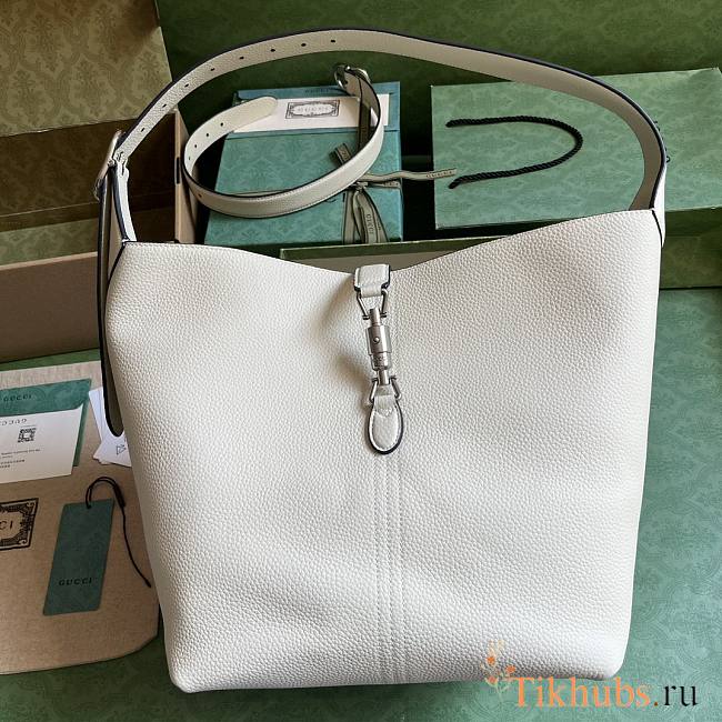 Gucci Jackie 1961 Small Shoulder Bag White 28x31x23cm - 1