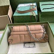 Gucci Horsebit Chain Small Shoulder Bag Rose Beige 27x11.5x5cm - 4