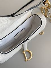 Dior Mini Saddle White With Strap Gold 19cm - 5