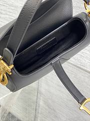 Dior Mini Saddle Black With Strap Gold 19cm - 5