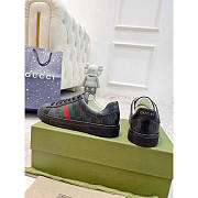 Gucci Ace Sneaker With Green And Red Web Black - 4